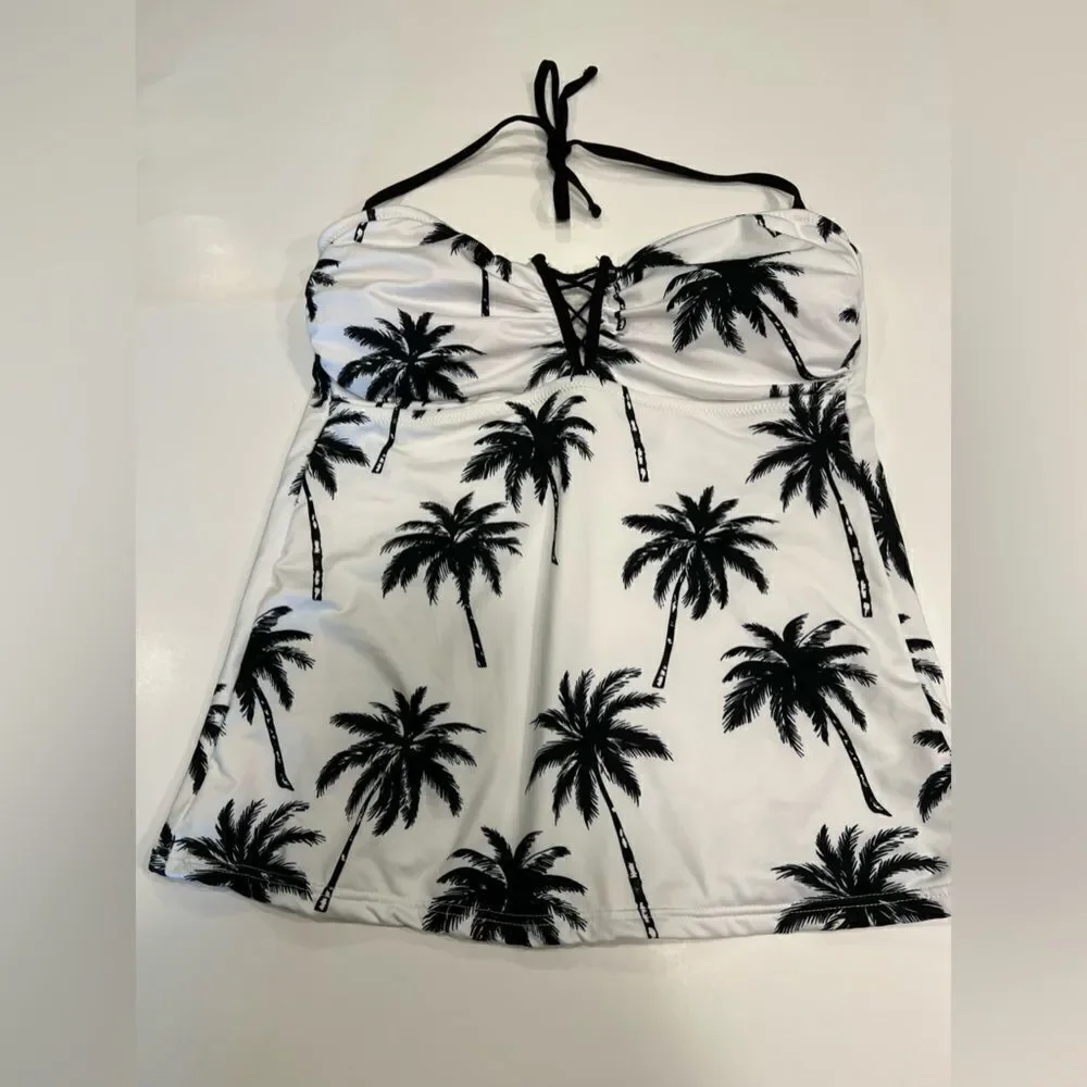 Ellen Amber Bohemian Tankini Top Size 42 EU/ M US White Black